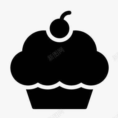 纸杯蛋糕美味食物图标图标