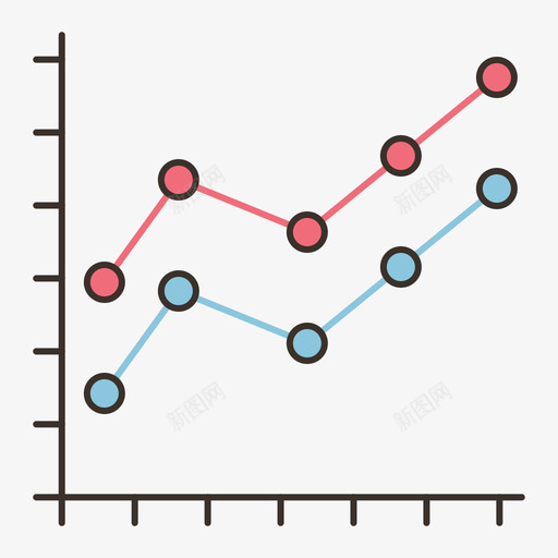 折线图信息图4线颜色图标svg_新图网 https://ixintu.com 信息 折线 线图 颜色