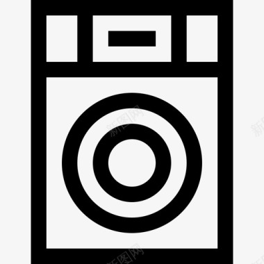 智能洗衣机domotics17线性图标图标