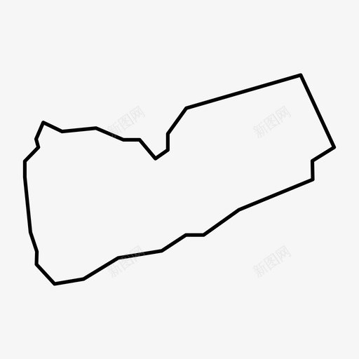 也门地图阿拉伯国家图标svg_新图网 https://ixintu.com 中东 也门地图 国家 阿拉伯