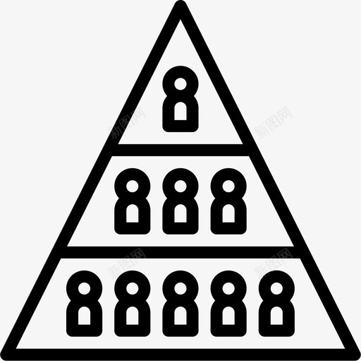 金字塔营销管理8线性图标svg_新图网 https://ixintu.com 线性 营销管理 金字塔