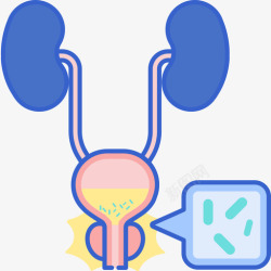 尿路尿路感染健康50线颜色图标高清图片