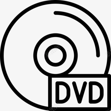 Dvd多媒体44线性图标图标