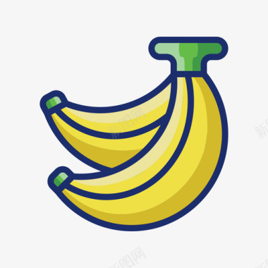 香蕉63号赌场线性颜色图标图标