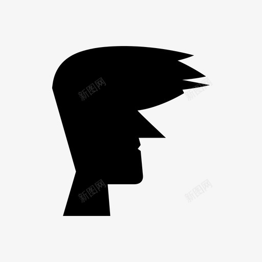 男性头发头部图标svg_新图网 https://ixintu.com 头发 头部 用户 男性 男性头部轮廓