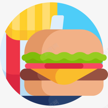 汉堡美食27平的图标图标