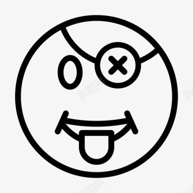 眼罩表情图表情图海盗表情图图标图标