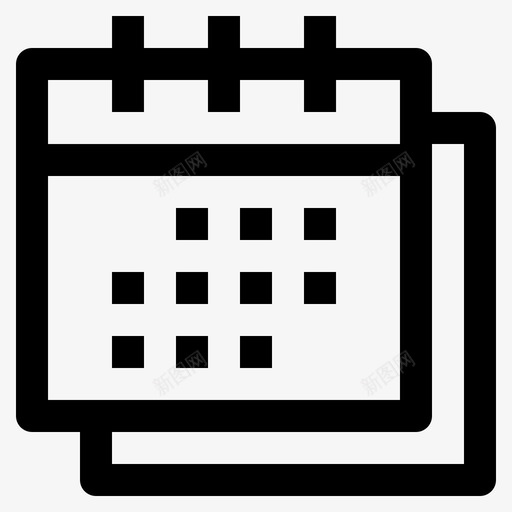 日历日期办公室图标svg_新图网 https://ixintu.com 办公室 日历 日期 日程表 时间