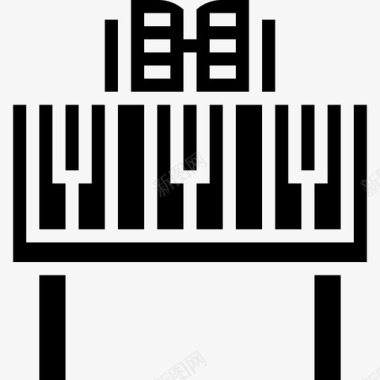 键盘摇滚乐9字形图标图标