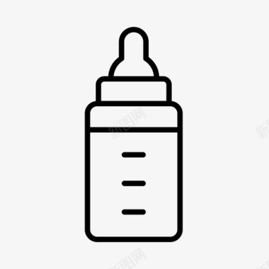 奶瓶孩子新生儿图标图标