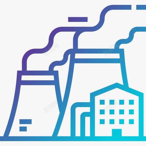 核电站工业49梯度图标svg_新图网 https://ixintu.com 工业 核电站 梯度