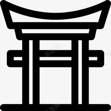 日本门建筑地标图标图标