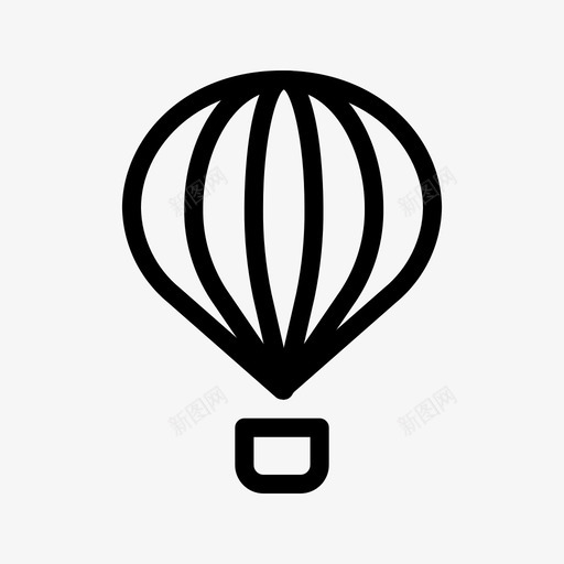 热气球冒险漂浮图标svg_新图网 https://ixintu.com 冒险 出游 媒体体验 漂浮 热气球