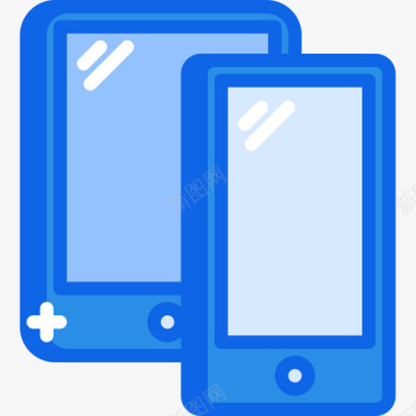 智能手机tech16蓝色图标图标