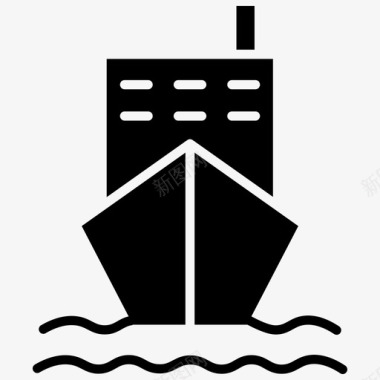 货船集装箱船物流1Blackfill图标图标