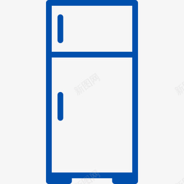 冰箱家具34蓝色图标图标