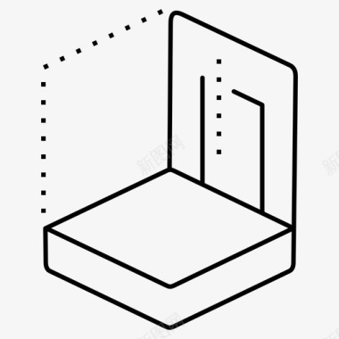 建筑三维概念图标图标