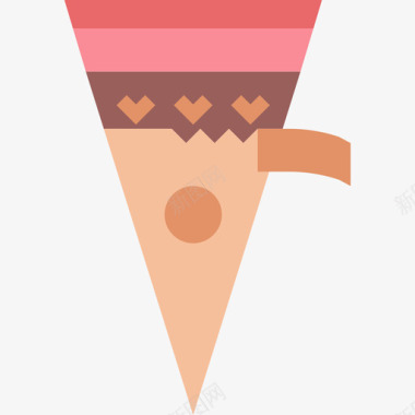 蛋卷冰淇淋21扁平图标图标