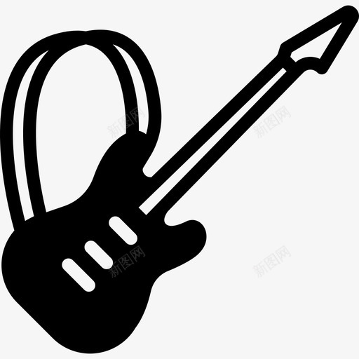 电吉他音乐摇滚图标svg_新图网 https://ixintu.com 吉他 摇滚 音乐