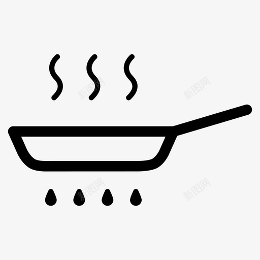煎锅烹饪厨房图标svg_新图网 https://ixintu.com 厨房 器皿 烹饪 煎锅