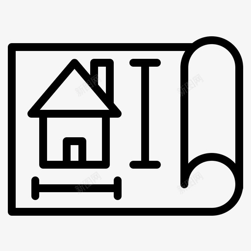 平面图草图房屋图标svg_新图网 https://ixintu.com 平面图 建筑 房屋 草图 设计 轮廓