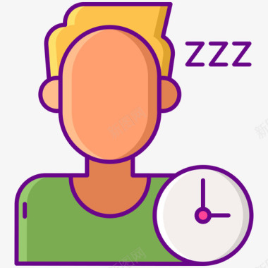 睡眠障碍cbd油1线状颜色图标图标