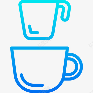 咖啡杯咖啡店78梯度图标图标