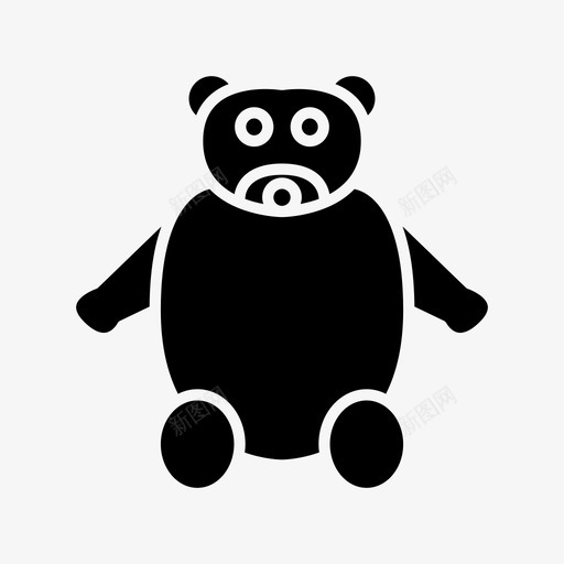 熊拥抱可爱图标svg_新图网 https://ixintu.com 可爱 孩子 拥抱 泰迪 符号 购物