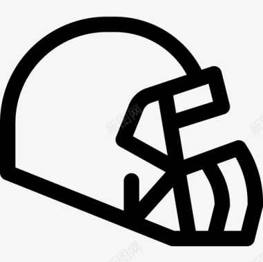 足球头盔美国15直线型图标图标