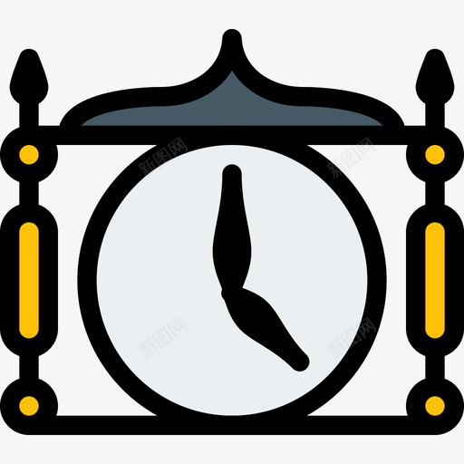 时钟复古8线型颜色图标svg_新图网 https://ixintu.com 复古 时钟 线型 颜色