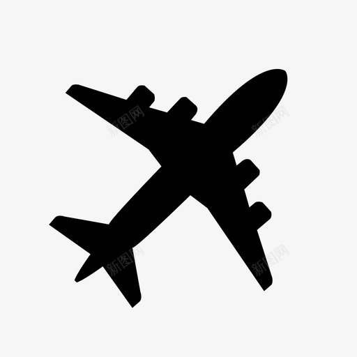 飞机大型飞机运输工具图标svg_新图网 https://ixintu.com 大型 运输工具 飞机