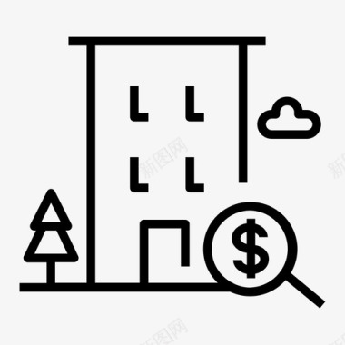 购买公寓建筑价格图标图标