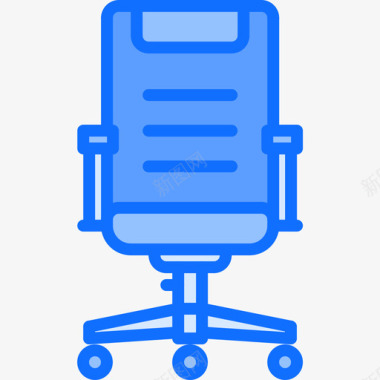 椅子家具131蓝色图标图标
