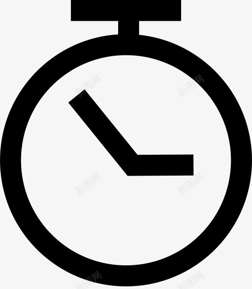 秒表计数器复位图标svg_新图网 https://ixintu.com 复位 时间 时间和计时器 秒表 计数器