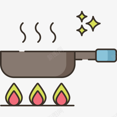 烹饪家用电器2线性颜色图标图标