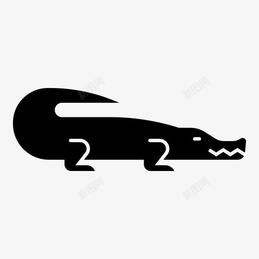 鳄鱼短吻鳄危险图标svg_新图网 https://ixintu.com 危险 埃及 捕食者 爬行动物 短吻鳄 鳄鱼