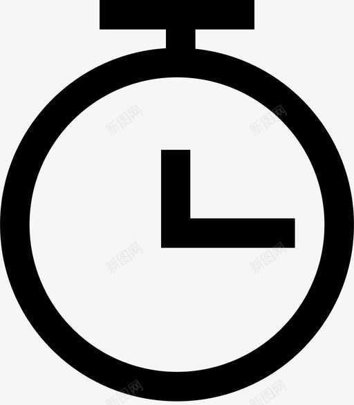 秒表铃计数器图标svg_新图网 https://ixintu.com 时间和计时器 秒表 计数器 计时器 铃