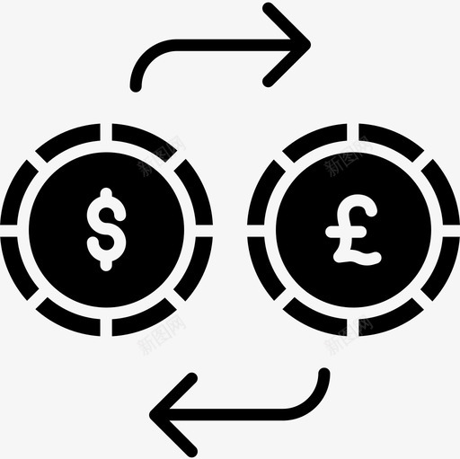 汇兑金融115实心图标svg_新图网 https://ixintu.com 实心 汇兑 金融