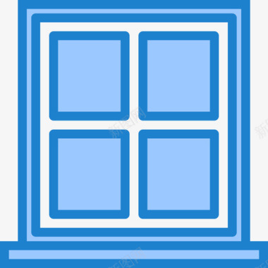 窗户家用18蓝色图标图标