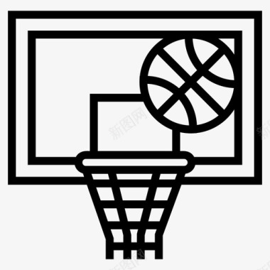 篮球球门篮筐篮球球门篮板图标图标
