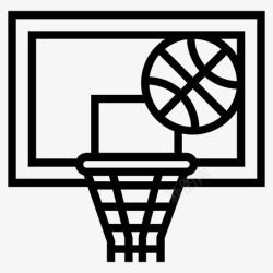 篮板篮球球门篮筐篮球球门篮板图标高清图片
