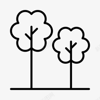 树木环境花园图标图标