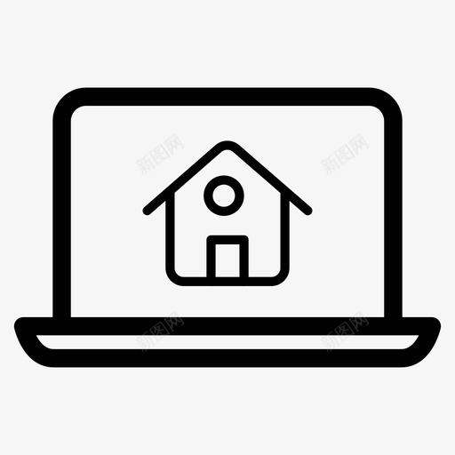 房地产房子信息图标svg_新图网 https://ixintu.com 信息 房地产 房子 显示器 笔记本电脑 财产