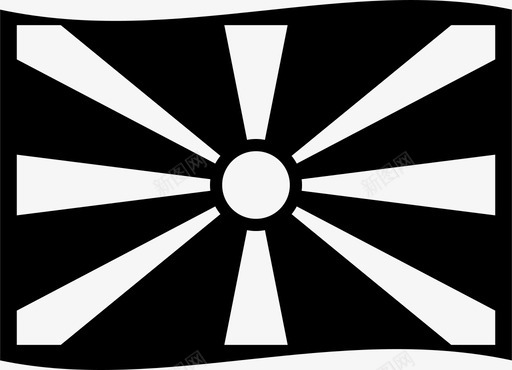 矩形旗长方形旗国家图标svg_新图网 https://ixintu.com 国家 欧洲 矩形 身份 长方形 长旗 飘扬 马其顿