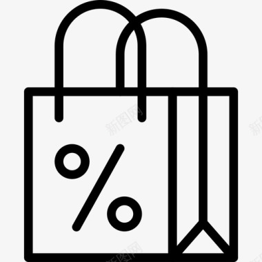 购物袋商业143线性图标图标