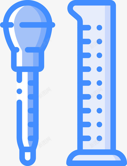试管蒸馏和酿造4蓝色图标svg_新图网 https://ixintu.com 蒸馏和酿造4 蓝色 试管