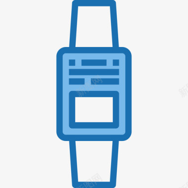 智能手表设备和技术8蓝色图标图标