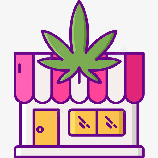 商店大麻4线性颜色图标svg_新图网 https://ixintu.com 商店 大麻4 线性颜色