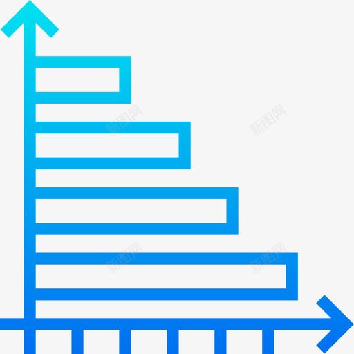 条形图图表6渐变图标svg_新图网 https://ixintu.com 图表 条形图 渐变