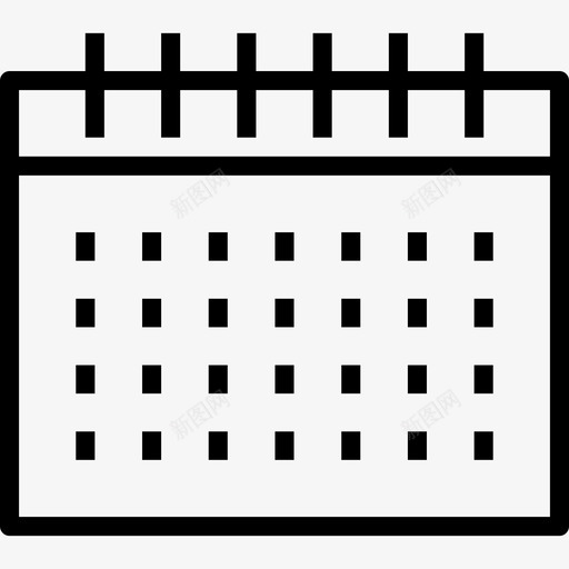 日历联系我们32直线图标svg_新图网 https://ixintu.com 我们 日历 直线 联系